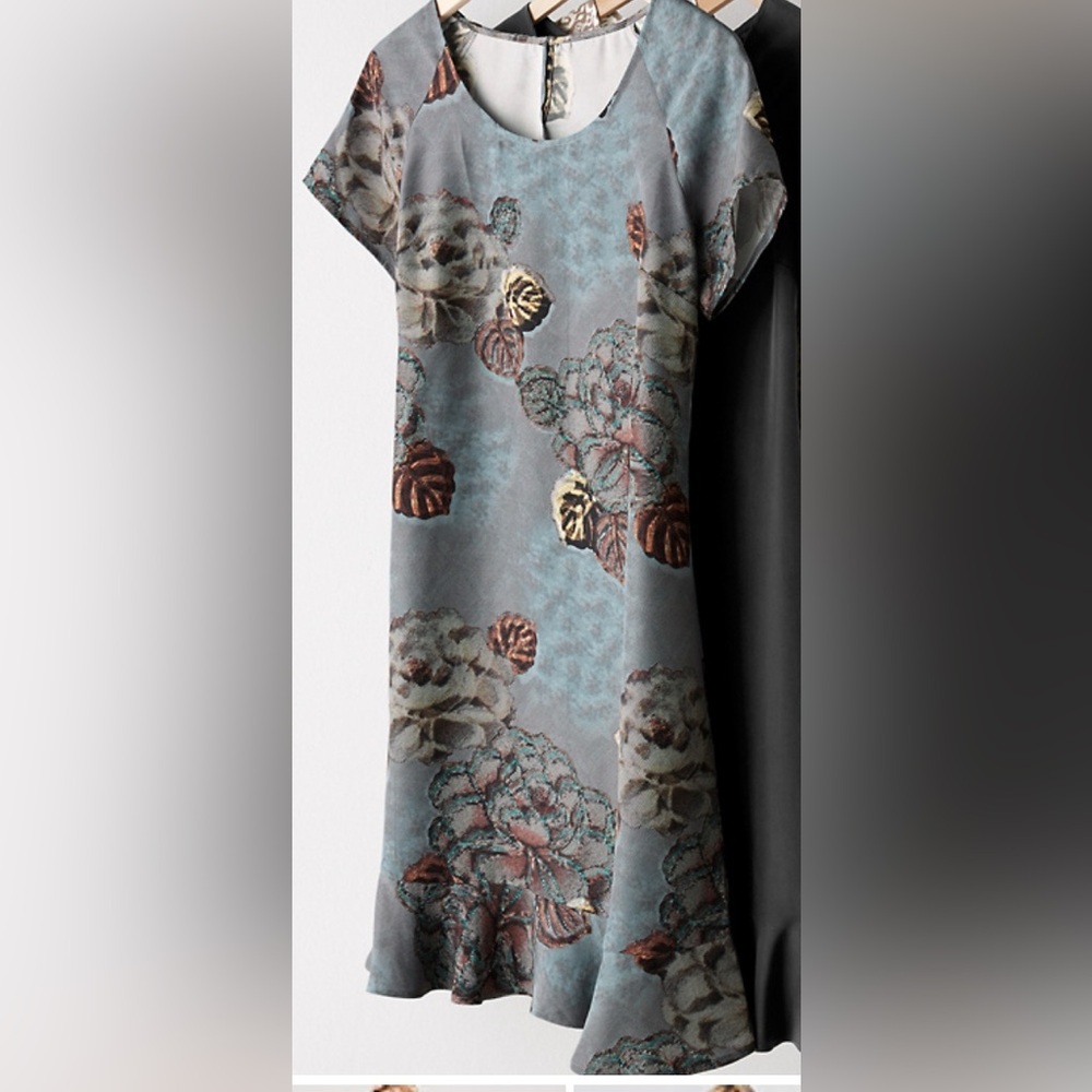Olivia Silk Dress Garnet Hill size 8. A627 - Picture 2 of 5